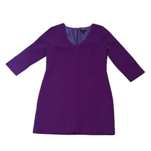 J.Crew 100% Wool V-neck Purple Dress